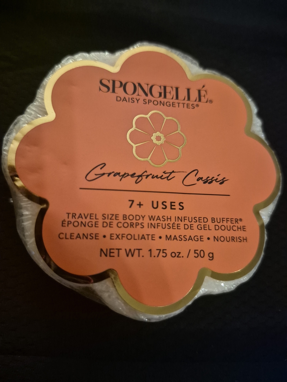 Spongellé Grapefruit Cassis Daisy Spongette 7 Washes